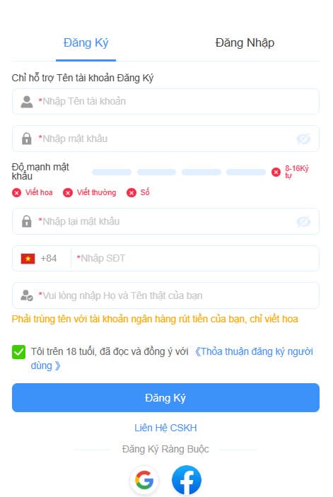 Xác thực tài khoản Kim66